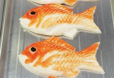 六田竹輪蒲鉾 鯛をかたどった細工蒲鉾